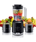 Braun PowerBlend 1 Jug Blender JB 1023 BK, 600 Watts, 1.2L Capacity With Chopper And Grinder Included - Black