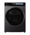 Haier Front Load Washing Machine 9 kg in Jade Ink Steel Silver - HW90-B14367S8U1 | غسالة تحميل أمامي هاير 9 كجم باللون فضي جايد إنك - HW90-B14367S8U1