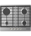 Hoover Built-in Gas Hob, 60 cm, 4 Burners in Stainless Steel - HGH64SCEX | مسطح غاز بلت ان هوفر، 60 سم باللون ستانلس ستيل - HGH64SCEX
