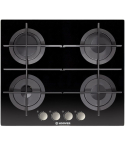 Hoover Built-in Gas Hob, 60 cm, 4 Burners in Black Glass - HGV64SMTCGB | مسطح غاز بلت ان هوفر، 60 سم باللون زجاج أسود - HGV64SMTCGB