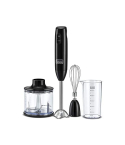 BLACK+DECKER 3-in-1 Hand Blender With Chopper, 600 Watt, Black - HB600