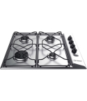 Indesit Built-in Gas Hob, 60 cm, 4 Burners in Stainless Steel - PAA 642 IX/I EE | مسطح غاز بلت ان انديست، 60 سم باللون ستانلس ستيل - PAA 642 IX/I EE