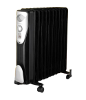 JAC Oil Filled Radiator, 2000 W, 11 Fins in Black, model NGH-3211B | دفاية زيت جاك، 2000 وات، 11 ريشة، اللون: أسود، موديل NGH-3211B