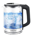 SK-09012 SOKANY GLASS BOILER 1.8 LITER 1500 WATTS