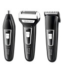 Kemei 3-in-1 Grooming Kit USB Rechargeable in Black - KM-6559 - Radio Talaat | طقم عناية متكامل كيمي 3 في 1 قابل للشحن USB باللون أسود - KM-6559 - راديو طلعت