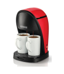 BLACK+DECKER Twin Serve American Coffee Maker, 450 Watt, Red Black - DCM48