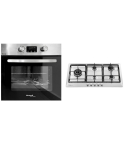 Nardy Built-in Kitchen Set, 90 cm, Two-piece Set in Stainless Steel - VG95EAVX + FGX06XN | طقم مطبخ بلت ان ناردي، 90 سم باللون ستانلس ستيل - VG95EAVX + FGX06XN