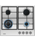 Ocean Built-in Gas Hob, 60 cm, 4 Burners in Stainless Steel - OGHF64IPROSV | مسطح غاز بلت ان اوشن، 60 سم باللون ستانلس ستيل - OGHF64IPROSV