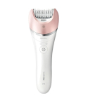 Philips Satinelle Advanced Wet and Dry Epilator 32 Catching Points 7 Accessories in White and Pink - BRP535/00 | جهاز إزالة الشعر فيليبس ساتينيل أدفانسد للاستخدام الرطب والجاف 32 نقطة التقاط 7 ملحقات باللون أبيض وزهري - BRP535/00