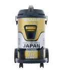 Sharp Canister Vacuum Cleaner 2400W in Gold | مكنسة برميلية شارب 2400 وات لون ذهبي