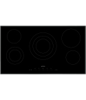 Smeg Built-in Ceramic Hob، 90 cm، 5 Zones in Black Glass - SE395ETB | مسطح سيراميك بلت ان سميج، 90 سم باللون أسود - SE395ETB