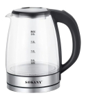 Sokany Electric Kettle 2 Liter in Transparent | غلاية كهربائية سوكاني 2 لتر باللون شفاف