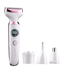 Sokany Epilator 4-in-1 LED Display in Pink and White - SK-16087 | ماكينة إزالة شعر سوكاني 4 في 1 بشاشة LED باللون وردي وأبيض - SK-16087