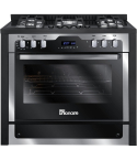 Unionaire Gas Cooker 90 cm in Black Glass | بوتاجاز يونيون اير 90 سم باللون زجاج أسود