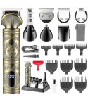 VGR 6 in 1 Professional Grooming Kit 180 Min Runtime 16 Length Settings LED Display in Gold - V-106 | طقم عناية وحلاقة في جي آر 6 في 1 احترافي 180 دقيقة تشغيل 16 إعداد طول شاشة LED باللون ذهبي - V-106