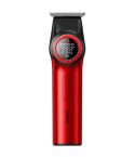 VGR Professional Cordless Hair Trimmer 8000 RPM Zero-Gap T-Blade LED Display in Red - V-977 | ماكينة تشذيب شعر في جي آر احترافية لاسلكية شفرة T بدون فاصل بسرعة 8000 لفة في الدقيقة شاشة LED باللون أحمر - V-977