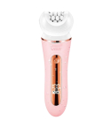 VGR Professional Lady Epilator and Shaver Set 5-in-1 600 mAh IPX7 Waterproof LED Display in White and Pink - V-750 | طقم إزالة شعر وحلاقة للسيدات في جي آر احترافي 5 في 1 600 مللي أمبير مقاوم للماء IPX7 شاشة LED باللون أبيض ووردي - V-750