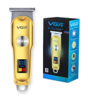 VGR Mini Hair Clipper T-Blade LED Display in Gold - V-290 | ماكينة حلاقة شعر في جي آر ميني شفرة T شاشة LED باللون ذهبي - V-290
