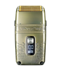 VGR Pocket-Size Foil Shaver 3 Floating Foils 80 Min Runtime in Gold - V-335 | ماكينة حلاقة في جي آر بشفرات شبكية بحجم الجيب 3 شفرات عائمة 80 دقيقة تشغيل باللون ذهبي - V-335