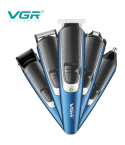 VGR Professional Grooming Kit 5 Heads 8 Guide Combs in Blue - V-172 | طقم عناية شخصية في جي آر احترافي 5 رؤوس 8 أمشاط باللون أزرق - V-172
