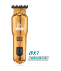 VGR Professional Hair and Beard Trimmer 60 Min Runtime 4 Guide Combs LED Display in Grey - V-927 | ماكينة تشذيب شعر ولحية في جي آر احترافية 60 دقيقة تشغيل 4 أمشاط توجيه شاشة LED باللون رمادي - V-927