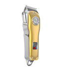 VGR Professional Hair Clipper 2200 mAh 200 Minutes Runtime 4 Guide Combs in Gold - V-181 | ماكينة حلاقة شعر في جي آر احترافية 2200 مللي أمبير 200 دقيقة تشغيل 4 أمشاط توجيه باللون ذهبي - V-181