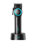VGR Professional Hair Clipper 9000 RPM 4600 mAh LED Display and Charging Base in Black - V-001 | ماكينة حلاقة شعر في جي آر احترافية 9000 لفة في الدقيقة 4600 مللي أمبير شاشة LED وقاعدة شحن باللون أسود - V-001
