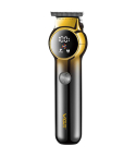 VGR Professional Hair Clipper 1200 mAh 180 Minutes Runtime LED Display in Black and Gold - V-989 | ماكينة حلاقة شعر في جي آر احترافية 1200 مللي أمبير 180 دقيقة تشغيل شاشة LED باللون أسود وذهبي - V-989