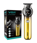 VGR Professional Hair Clipper 1200 mAh 180 Minutes Runtime LED Display in Black and Gold - V-989