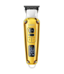 VGR Professional Hair Trimmer 5500–7000 RPM 1600 mAh Digital Display in Gold - V-931 | ماكينة تشذيب شعر في جي آر احترافية 5500–7000 لفة في الدقيقة 1600 مللي أمبير شاشة رقمية باللون ذهبي - V-931