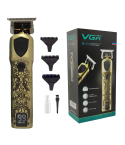 VGR Professional Hair Trimmer 1200 mAh 200 Minutes Runtime 3 Guide Combs in Multicolour Metal - V-916 | ماكينة تشذيب شعر في جي آر احترافية 1200 مللي أمبير 200 دقيقة تشغيل 3 أمشاط توجيه باللون معدن متعدد الألوان - V-916