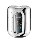VGR Professional Rotary Shaver 2 Heads IPX5 Waterproof 60 Minutes Runtime in Black - V-342 | ماكينة حلاقة دوارة في جي آر احترافية رأسان مقاومة للماء IPX5 60 دقيقة تشغيل باللون أسود - V-342
