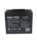 Uni Tex 12V18AH/NB Rechargeable Lead Acid Battery - 12 Volt 18 Amp- Black